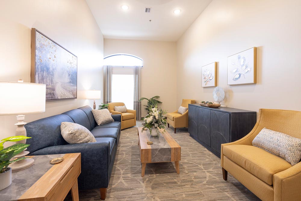 San Antonio Hospice House room with couch